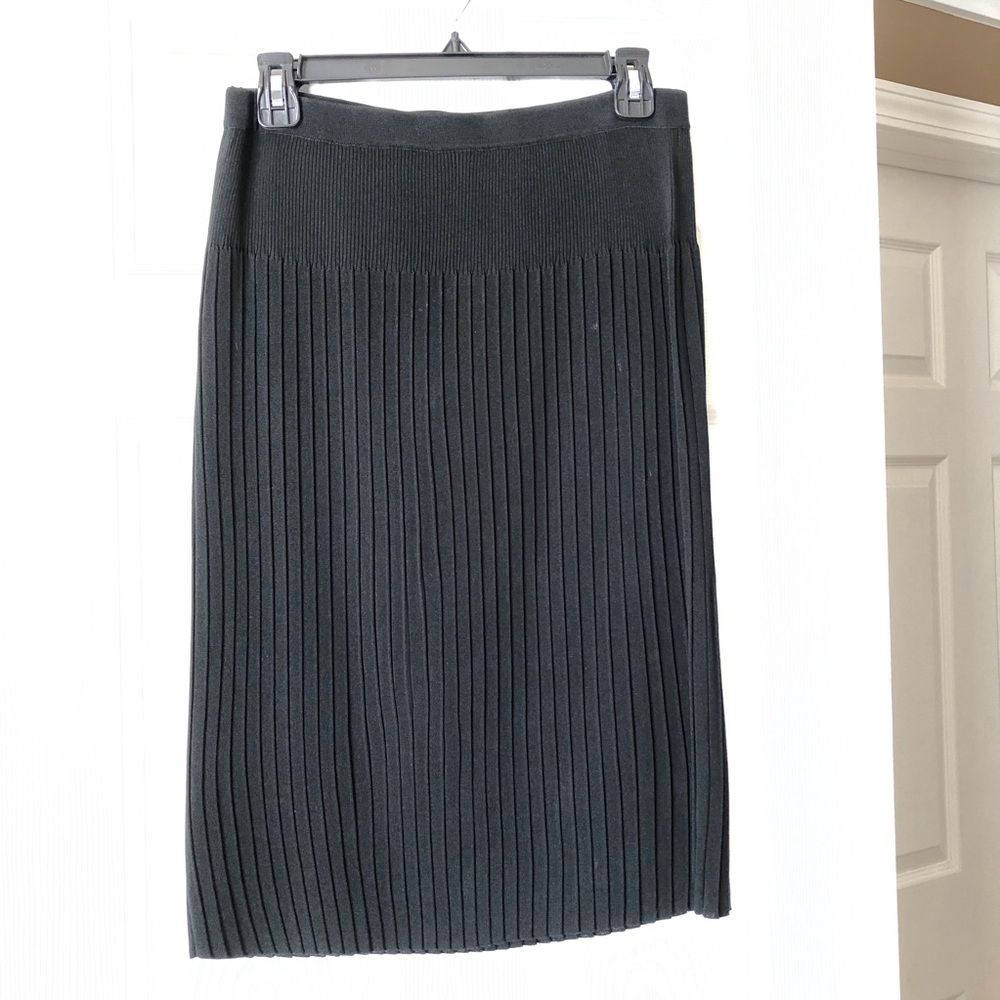 Black pleated skirt.